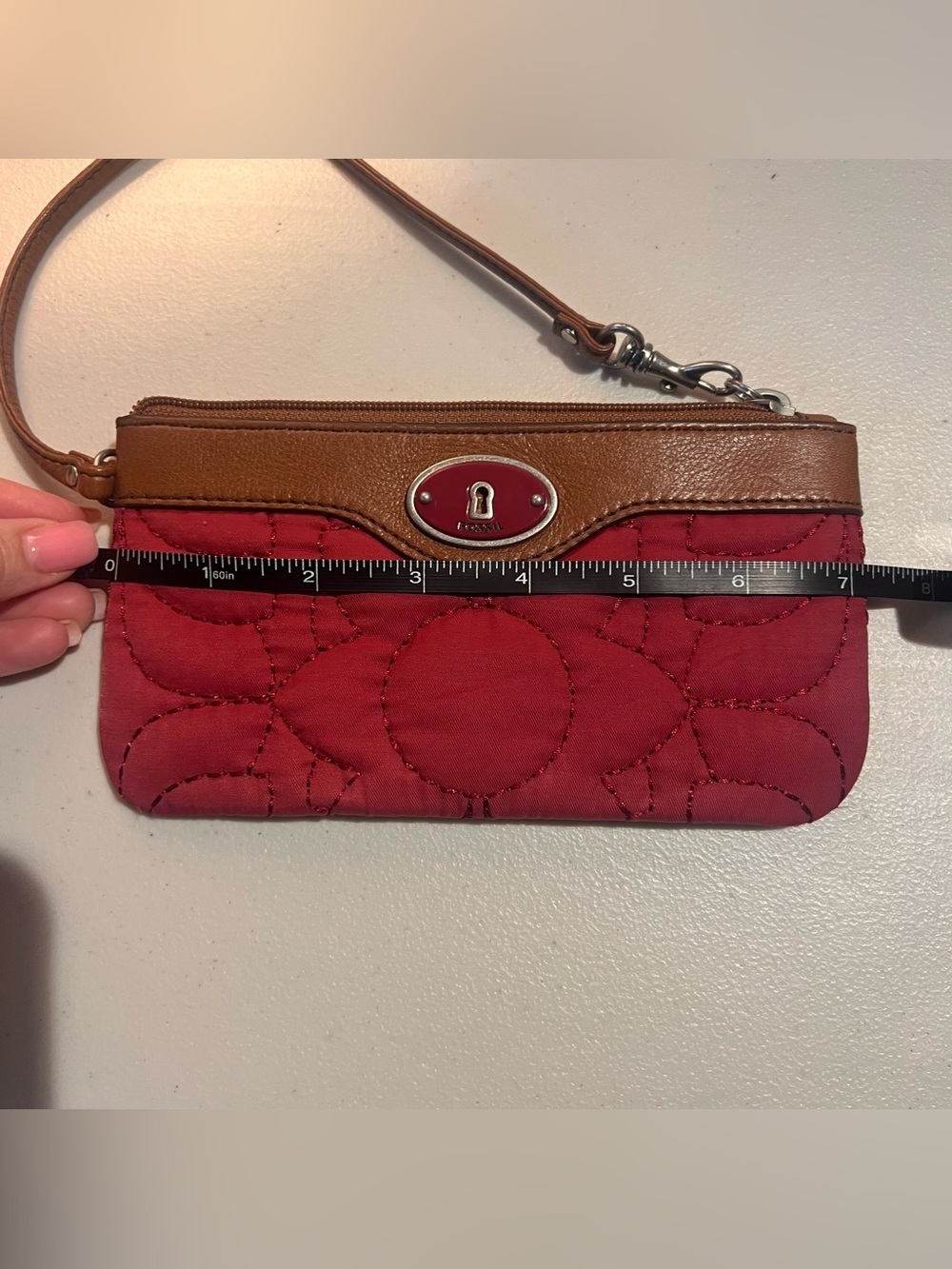Fossil Key Per quilted fabric wristlet wallet - Picture 7 of 8